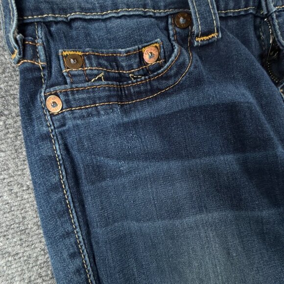 True Religion Jeans 32 (30x29) Casey USA Made Skinny Straight Stretch Blue Denim - Picture 8 of 16
